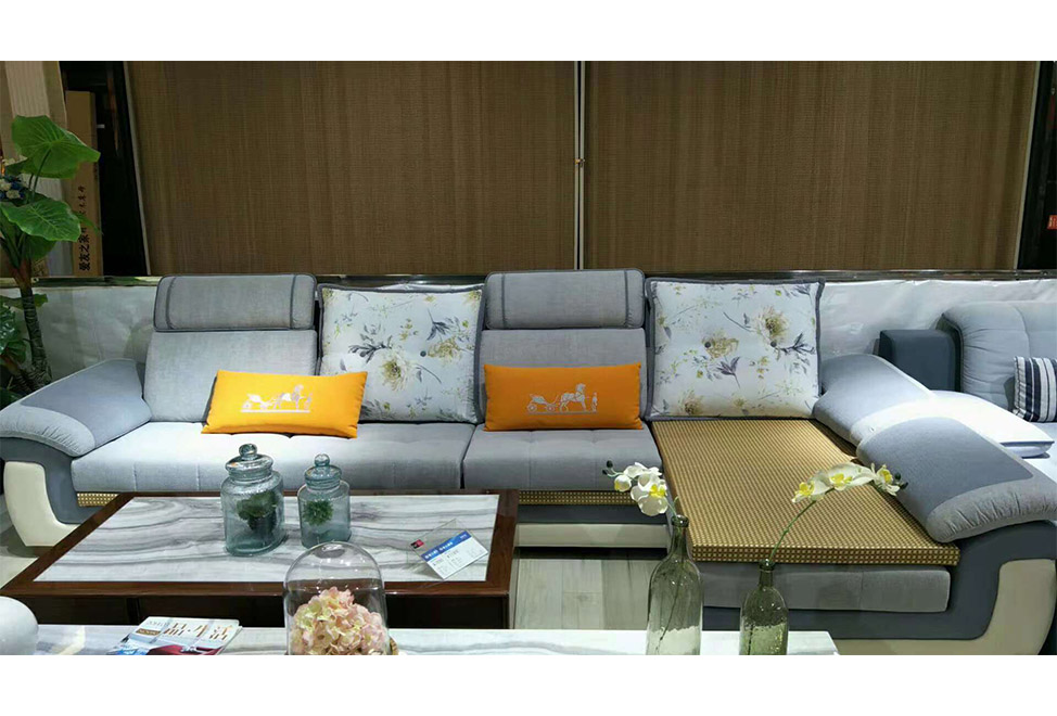 沙发3贵傲品3贵冬暖两用皮布沙发原价9800特价3980
