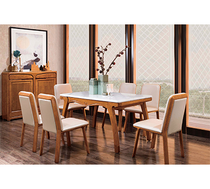 【汉莎】 天然石餐台 餐椅(五件套)