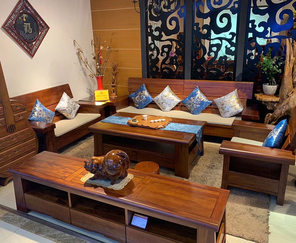 客厅五件套(桃花芯木)沙发1 2 3 茶几 方几 易森活动爆款 团购活动爆