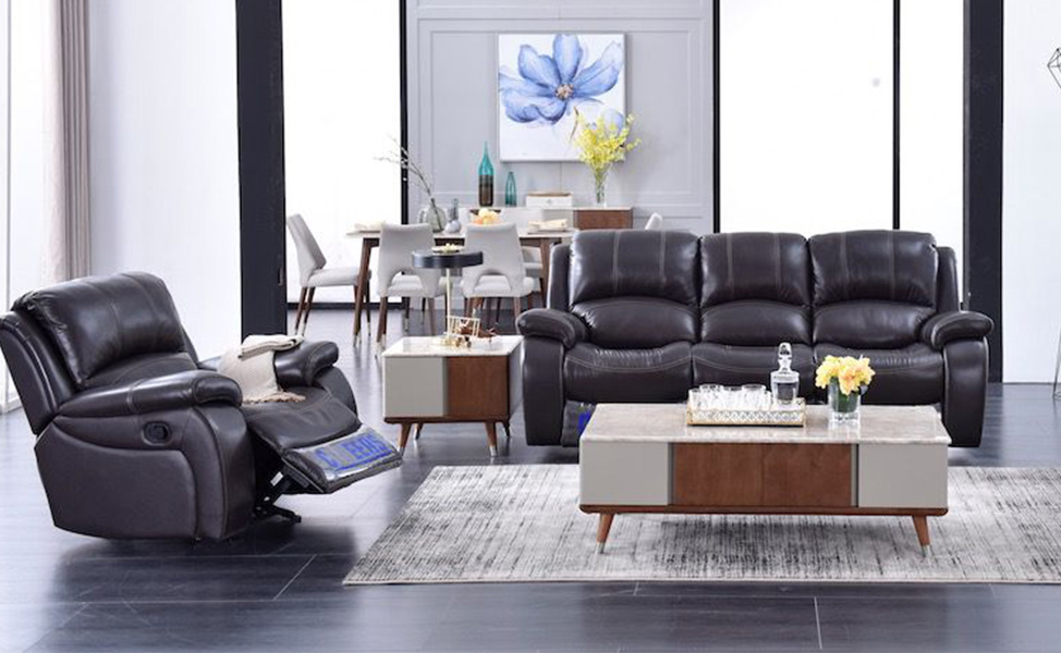 【芝华仕】 沙发深色 1015真皮 × 5758 单人位 三人位