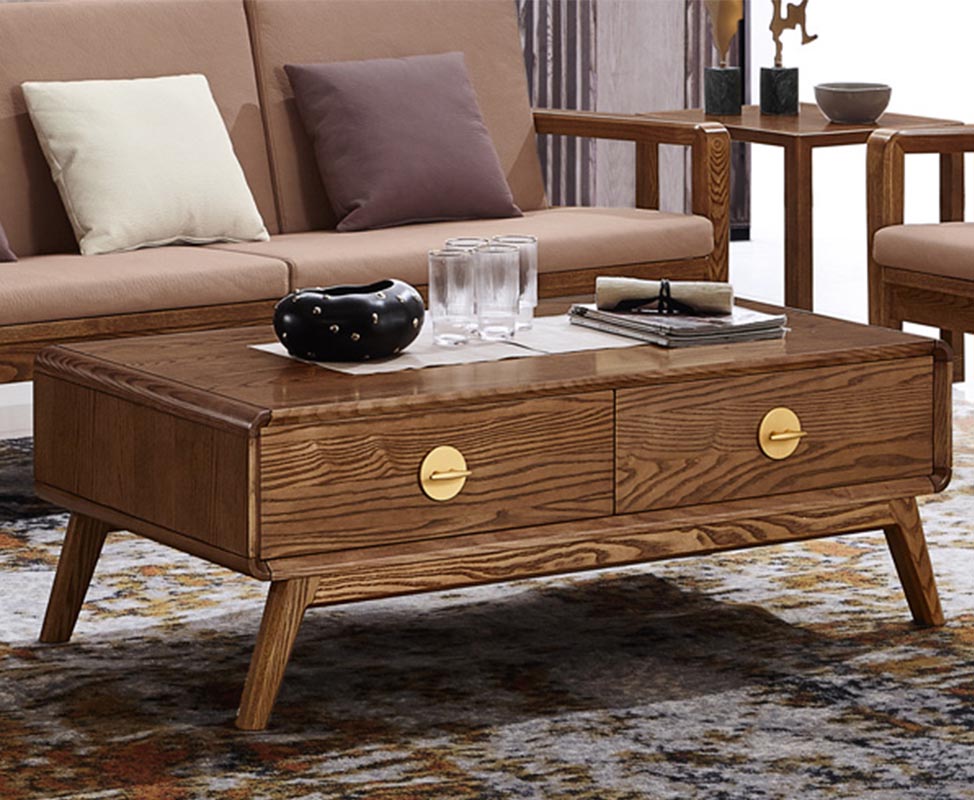 轻奢北欧实木茶几 艺素活动爆款 团购活动爆品 团购免费 家博会-中团