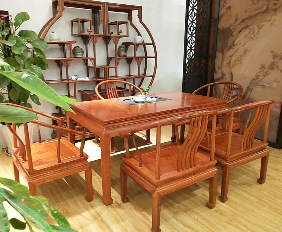 西安红木茶桌图片